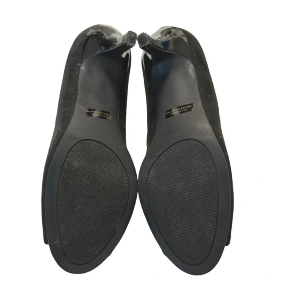 Karen Scott Maralyn Rhinestone Peep‎ Toe Kitten Heel Black Womens 6